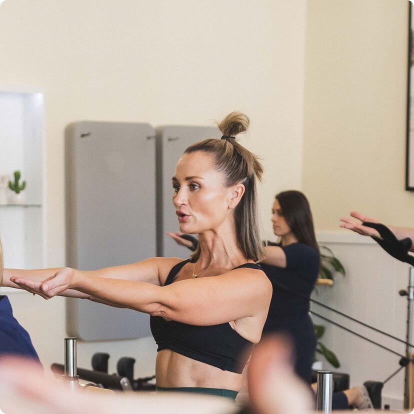 women doing pilates